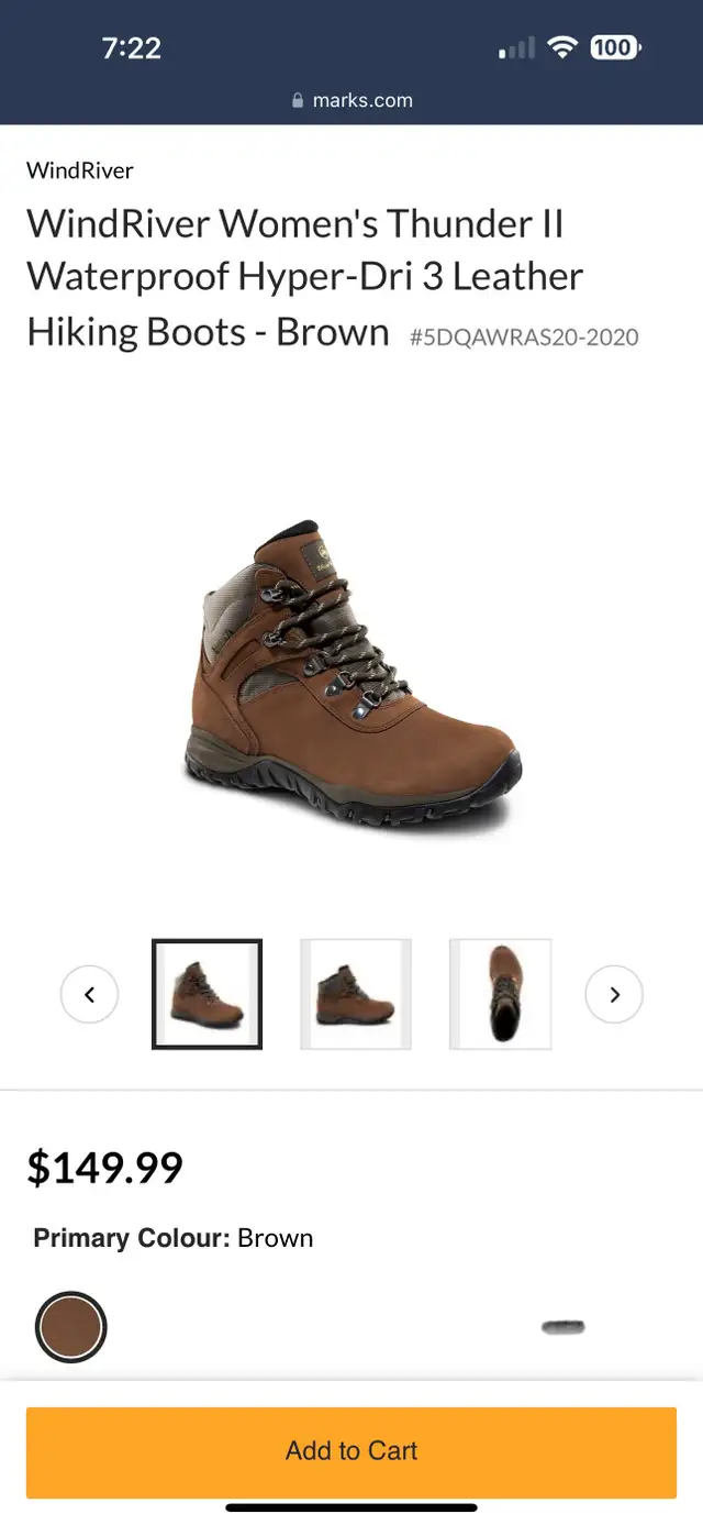 WindRiver Women's Thunder II Waterproof Hyper-Dri 3 Hiking Boots in Women's - Shoes in Calgary - Image 8