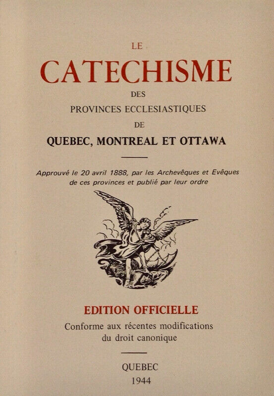 Vintage.  Collection. Le Catéchisme Québec 1944 dans Art et objets de collection  à Lévis