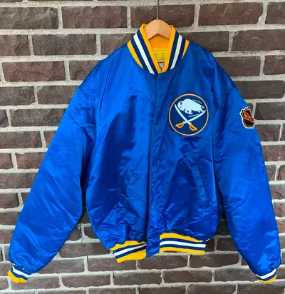 NHL Official Licensed Product Vintage from the 80’s Material is Satin Lining is Viscose Snap Button...