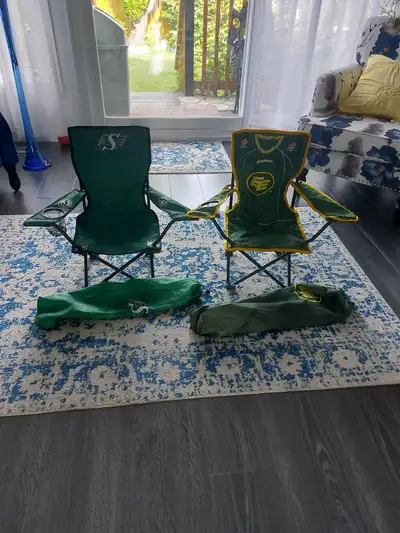 Saskatchewan Rough Riders and Edmonton Eskimos kids lawn chairs , View more