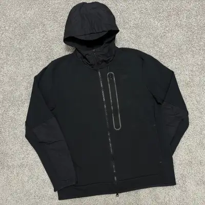Nike Tech Fleece Hybrid Full Zip Hoodie Jacket Black Mens Large, View more