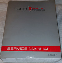1993 FIREBIRD Service Shop Manual