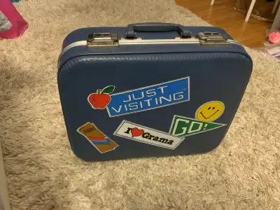 child’s vintage hard she suitcase “I love Grama’ “Just Visiting”, View more