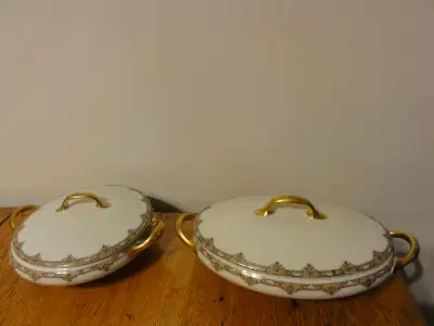 Limoges France Elite Works 2 Covered Bowls Collectibles Vintage, View more