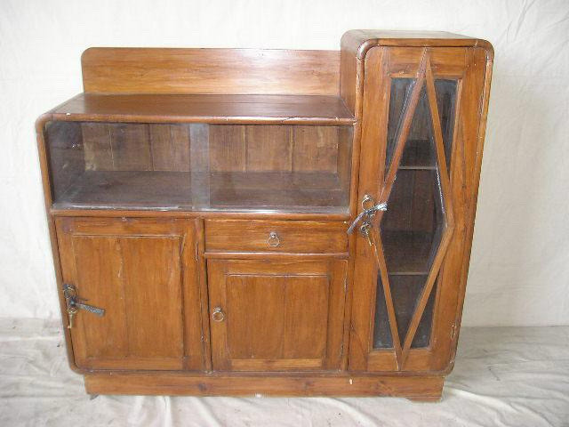 Antique Teakwood art deco sideboard • 120x34x12cm in Hutches & Display Cabinets in North Bay