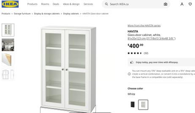 IKEA HAVSTA Glass Cabinet – White Display Cabinet / Bookcase, View more