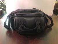 Camera Bag. Black Leather.