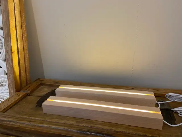 New Wooden LED Light Display Base 2 Pieces  in Home Décor & Accents in Oshawa / Durham Region - Image 10