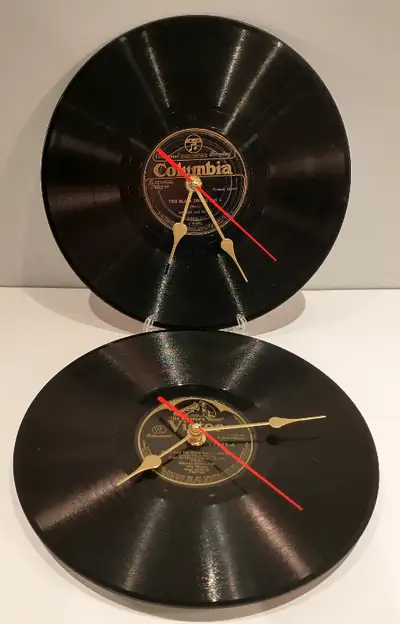 78 rpm record wall clocks, View more