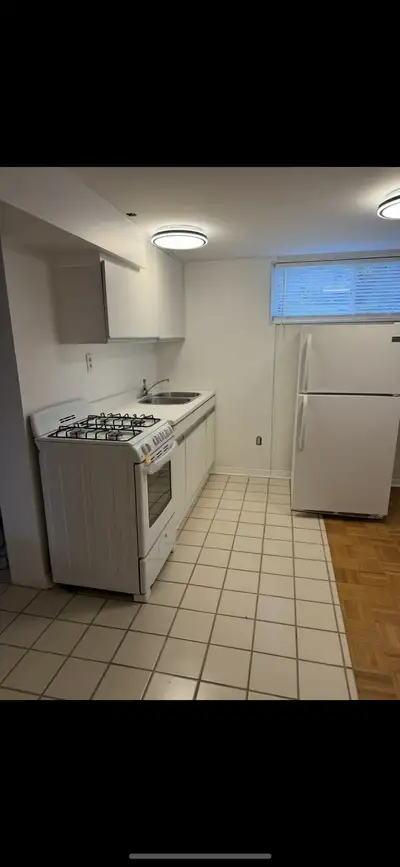 One bedroom basement apartment Available Oct 15 3 piece bathroom kitchen,living room Separate Washer...