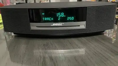 Bose wave music system CD player AM FM Clock Radio AUX Remote, View more