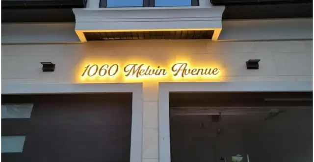 LED Script Number Home Address Cursive Custom Letter Light Sign in Outdoor Décor in Markham / York Region - Image 6