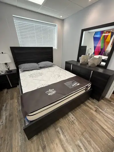 Brand New Elegant 6 Pc Bedroom Set , Queen Bed At Hot Sale Price, View more