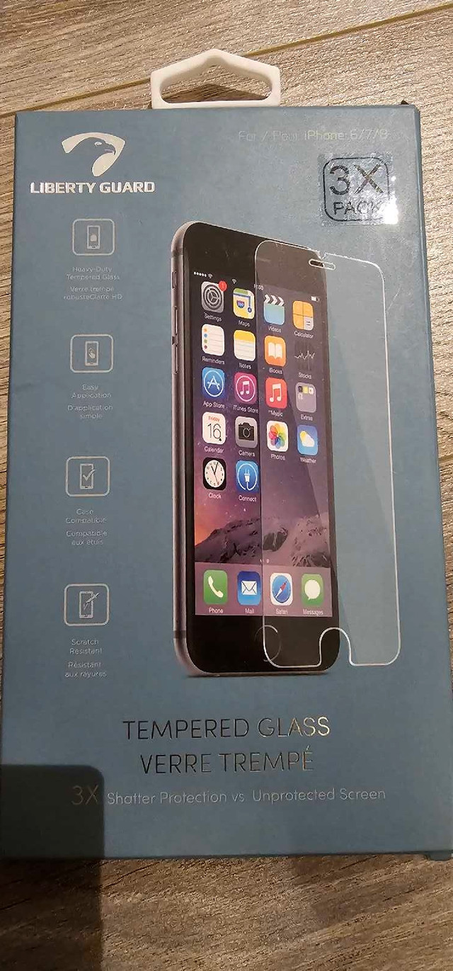 Tempered glass screen protector - iphone 6,7,8 in Cell Phone Accessories in City of Toronto