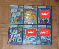 6 jeux Just Dance (Xbox 360)