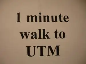 1 Minute WALK to UTM, Rent Near UTM, one minute WALK to UTM, Live Near UTM. If you are a NON-Vaper,...