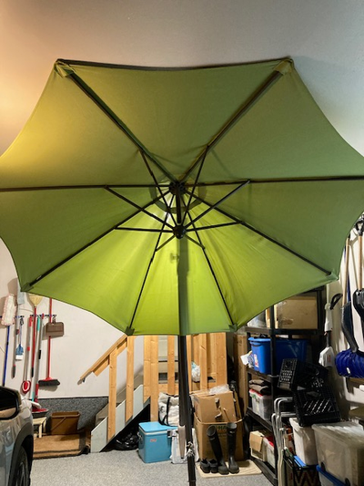 corliving offset patio umbrella CorLiving 10ft Cantilever Patio Umbrella, Tilting - Overstock