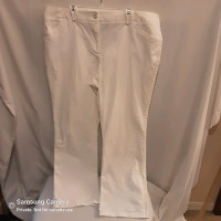 Women's Jessica white semi casual pants, slacks, 2 pockets