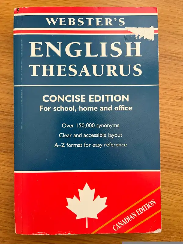 Webster's English Thesaurus Concise Edition in Textbooks in Delta/Surrey/Langley - Image 2
