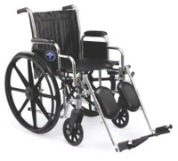 Medline Wheelchair 18" Wide Seat Desk-Length Arms Swing Leg Rest