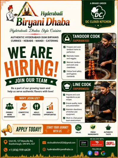 line cook for South Indian hyderabadi restaurant, View more