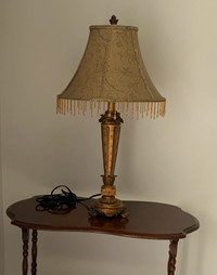TABLE  LAMP - Fancy Victorian Style - Beaded Fringe