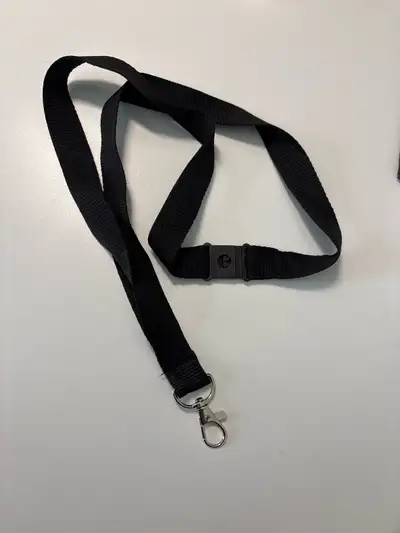 Simple Black Lanyard with Safety Clasp Brand New, View more