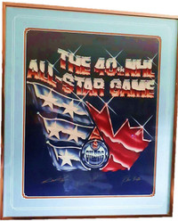 Oilers All Star Game Autographed Original Logo
