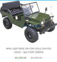 Gas Engine    powered ride on Jeep UTV for Adults