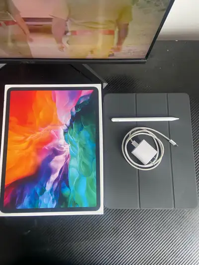 iPad Pro 12.9” (4th Gen) 128GB + Apple Pencil + Case , View more