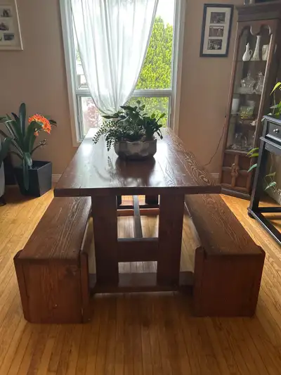 Vintage picnic style dinning table, View more