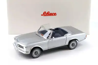 1/18 Schuco Mercedes 280 SL Pagode W113 With Hardtop Silver/Blue Interior New Diecast Facebook : Mik...