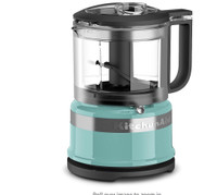 KitchenAid KFC3516AQ 3.5 Cup Mini Food Processor, Aqua Sky Blue