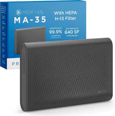 Medify MA-35 air purifier, equipped with a HEPA H-13, View more