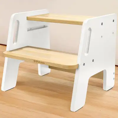 Toddler Wooden Step Stool, with Rounded Corners, View more