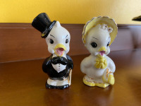 Vintage Duck Boy & Girl Salt & Pepper Shakers