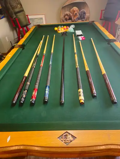This pool table is in good condition, always professionally moved and set up.