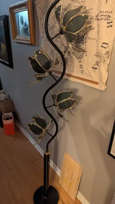 Vintage Lotus Flower floor lamp, View more
