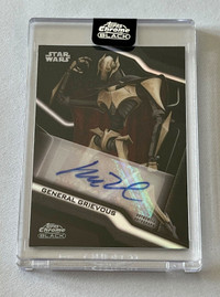 Star Wars Topps Chrome Black General Grievous Auto Matthew Wood