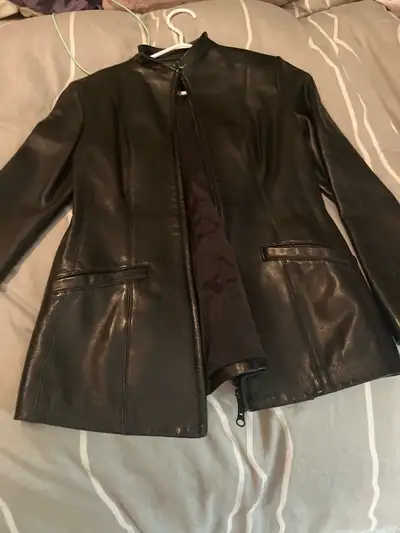 leather jacket , View more