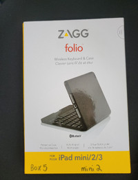 ZAGG Folio Case Hinged Bluetooth Keyboard for iPad mini 2/3