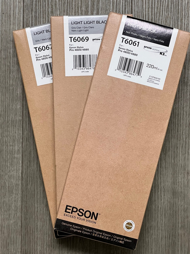Epson  stylus pro 4800 4880.  T6061 T6069 T6067 plotter ink  in Other Business & Industrial in La Ronge