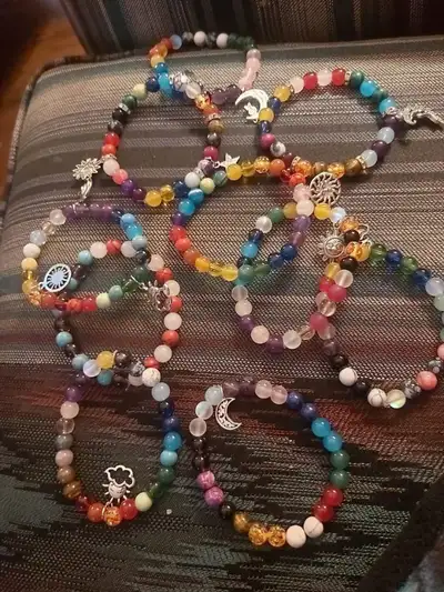 10 Handmade Rainbow Charm Chakra Bracelets $70 For All $12  for1