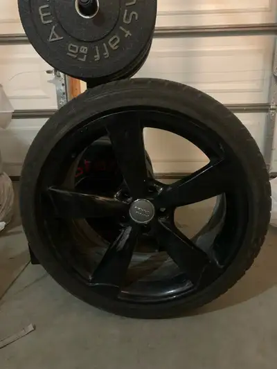 19” Audi rims powder coated, some curb rash. Nexen winguard sport tires, lots of tread left. Set of...
