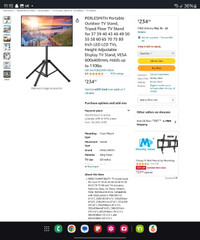 Brand new Portable Outdoor TV Stand, Tripod Floor TV Stand 37-85