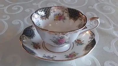ROYAL ALBERT BONE CHINA CUP SAUCER -CLEOPATRA, EMPRESS SERIES, View more