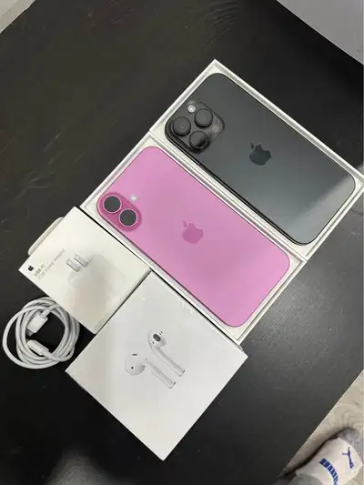iPhone 16 Plus/iPhone 16 Pro Max 256 GB + Earbuds Fast Charger &, View more
