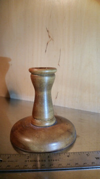 Wooden Candle Holder 4.5"