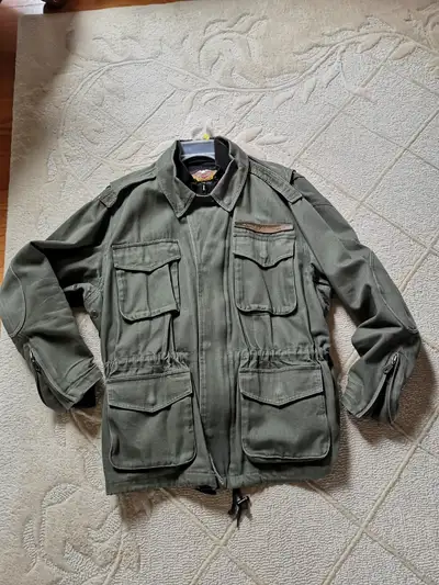 HARLEY DAVIDSON MILITARY STYLE JACKET WITH HARLEY DAVIDSON LINER / UNISEX / ONE OF A KIND / $300.00