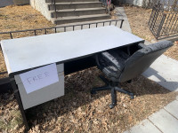 Free desk, chair